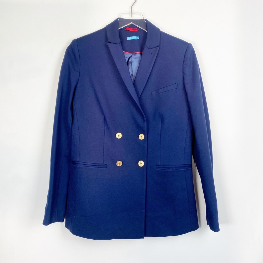 J. McLaughlin Warrington Navy Blue Blazer Double Breasted  4 NWT